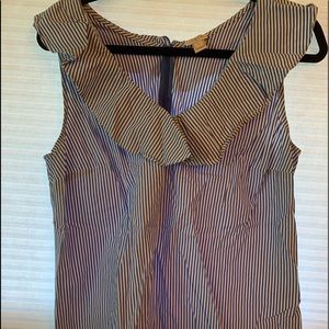 Jcrew Seersucker Collar Vneck Tank